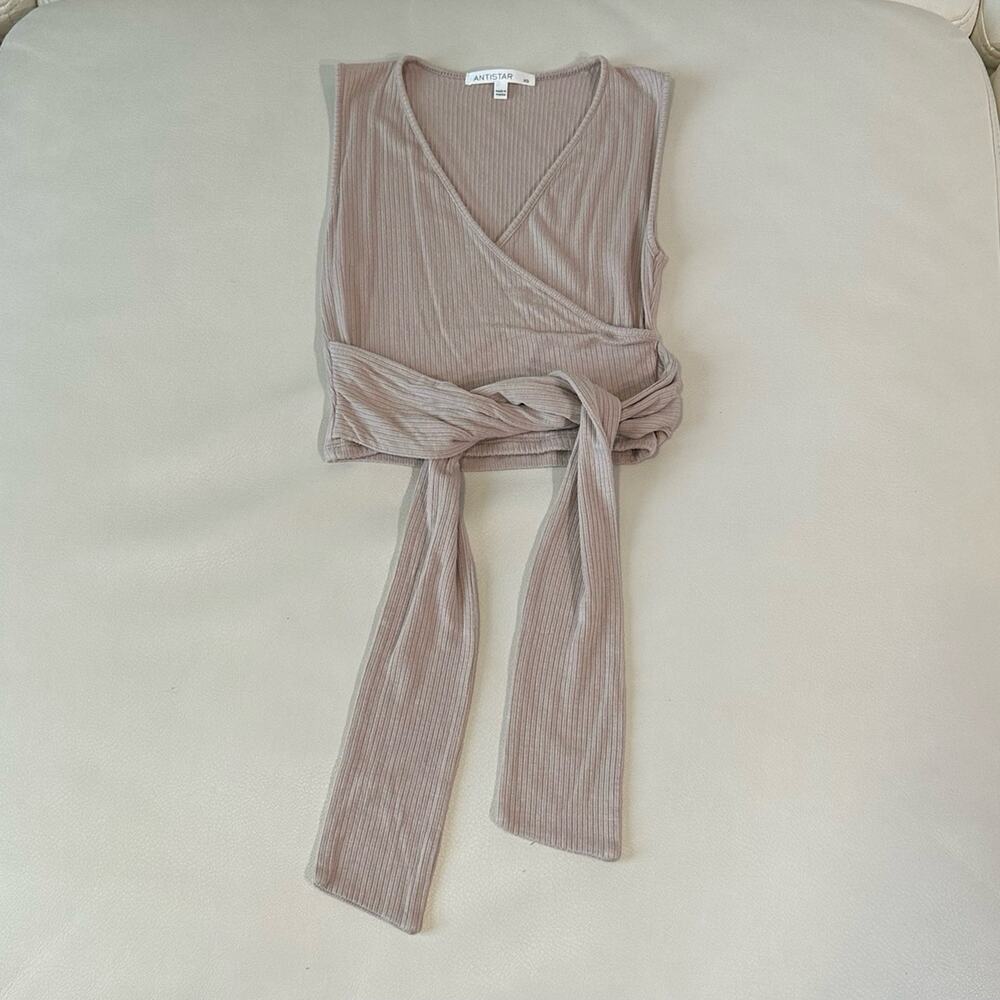 Wrap Tie Front Crop Top